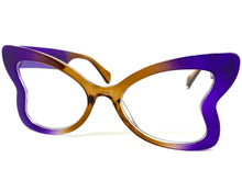 Oversized Vintage Retro Style Clear Lens EYEGLASSES Large Butterfly Purple Frame 81261