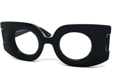 Oversized Classic Vintage Retro Style Large Thick Black Lensless Eye Glasses- Frame Only NO Lens 80520