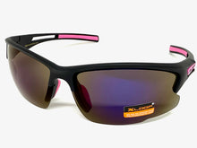 Sporty Wrap Around Cycling Fishing Biker SUNGLASSES Sleek Black Frame - Purple Lens 2754