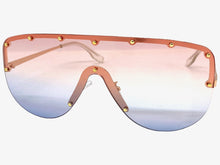 Oversized Exaggerated Modern Retro Style SUNGLASSES Large Rose Gold Frame 2280