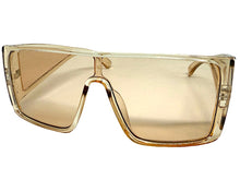 Futuristic Modern Rerto Blinder Shield Style SUNGLASSES Champagne Frame 6513