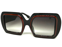 Oversized Exaggerated Vintage Retro Style SUNGLASSES Large Square Black Frame 1351