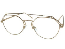 Exaggerated Classic Vintage Retro Style Clear Lens EYEGLASSES Gold Metal Frame AB252