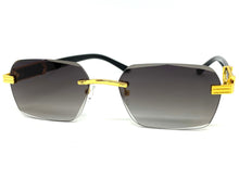 Men's Classy Elegant Luxury Retro Hip Hop Style SUNGLASSES Gold Rimless Frame 7522