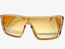 Futuristic Modern Rerto Blinder Shield Style SUNGLASSES Light Peach Frame 6513