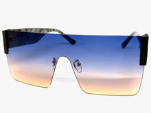Oversized Exaggerated Modern Retro Shield Style SUNGLASSES Large Rimless Frame 2270