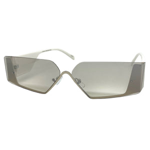 Contemporary Modern Style SUNGLASSES Sleek Design Silver & White Frame 5212