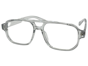 Classic Vintage Retro Style Clear Lens Blue Light Block Computer EYEGLASSES Transparent Frame 55013
