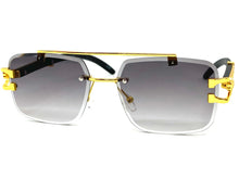 Men's Classy Elegant Luxury Retro Hip Hop Style SUNGLASSES Gold & Faux Wood Frame 5256