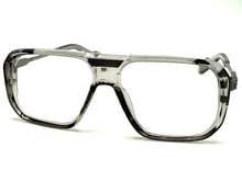 Classic Vintage Retro Hip Hop Rapper Style Clear Lens EYEGLASSES Gray & Gunmetal Frame 76006