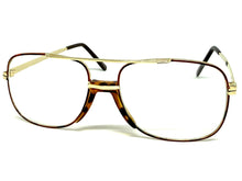 Classic TRUE Vintage Retro Aviator Style Clear Lens EYEGLASSES Gold Frame - Glass Lens 9006