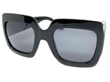 Oversized Vintage Retro Style SUNGLASSES Large Black Frame E1879