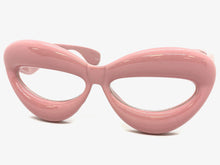 Oversized Exaggerated Retro Clear Lens EYEGLASSES Large Pink Optical Frame - RX Capable 80555