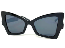 Oversized Exaggerated Funky Vintage Retro Style SUNGLASSES Large Black Frame E2125