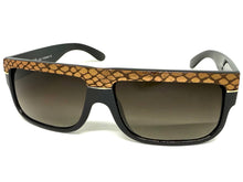 Classic Vintage Retro Hip Hop Rapper Pimp Style SUNGLASSES Thick Black Snakeskin Frame 1221