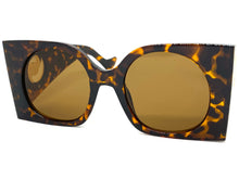Oversized Exaggerated Classic Vintage Retro Style SUNGLASSES Huge Square Tortoise Frame 2158