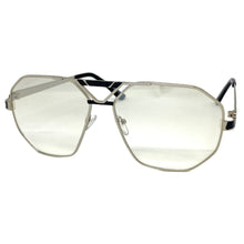 Oversized Vintage Retro Aviator Style Slight Tint Lens SUNGLASSES Large Silver Frame 2119