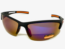 Sporty Wrap Around Cycling Fishing Biker SUNGLASSES Sleek Black Frame - Purple Lens 2754