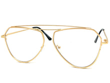 Classic Vintage Retro Aviator Style Clear Lens EYEGLASSES Matte Gold Frame AB255