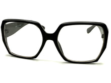 Oversized Classic Vintage Retro Style Clear Lens EYEGLASSES Large Square Black Frame 80843