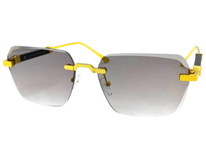 Classy Elegant Luxury Modern Style SUNGLASSES Rimless Gold Frame 5331