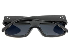 Classic Vintage Retro Style SUNGLASSES Large Matte Black Frame - Dark Lens S050