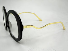 Oversized Vintage Retro Style Clear Lens EYEGLASSES Large Round Matte Black Frame 16020
