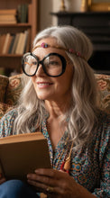 Oversized Vintage Retro Style Clear Lens EYEGLASSES Large Round Black Frame 16020