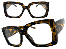 Oversized Classic Vintage Retro Style Clear Lens EYEGLASSES Thick Square Tortoise Frame 81218