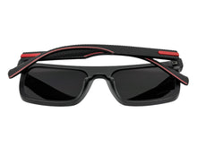 Classic Sporty Driving Fishing Biker SUNGLASSES Large Square Black Frame - Dark Lens E2183