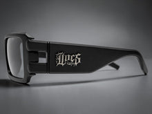 Classic Hardcore Biker Gangster Style LOCS SUNGLASSES Large Thick Matte Black Frame - Dark Lens 91336