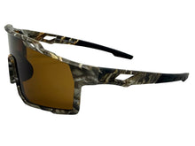 Military Tactical Hunting Fishing Wrap Around Safety SUNGLASSES Large Camouflage Frame - Brown Lens CAMO3