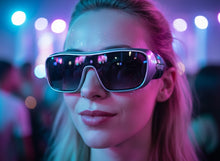 Space Futuristic Robotic Cyclops Modern Contemporary Party Raver SUNGLASSES Sleek Silver Frame LH315