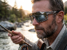 Military Tactical Hunting Fishing Wrap Around Safety SUNGLASSES Large Camouflage Frame - Brown Lens CAMO3
