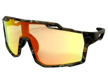 Military Tactical Hunting Fishing Wrap Around Safety SUNGLASSES Camouflage Frame - Gold Lens CAMO3