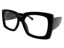 Oversized Classic Vintage Retro Style Clear Lens EYEGLASSES Thick Square Black Frame 81218