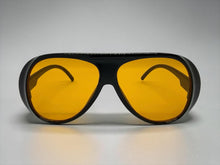 Exaggerated Classic Vintage Retro Style SUNGLASSES Black Frame - Orange Lens 2465