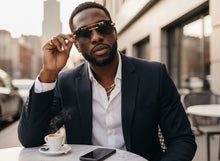 Classy Elegant Luxury Hip Hop Rapper Style SUNGLASSES Gold & Faux Wooden Frame - Gray Lens E2176