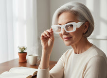Exaggerated Classic Vintage RETRO Cat Eye Style READING GLASSES READERS Off White Frame - Lens Strength +3.50