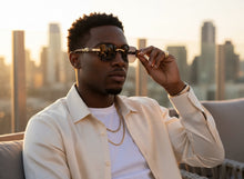 Classy Elegant Luxury Hip Hop Rapper Style SUNGLASSES Gold & Faux Wooden Frame - Gradient Lens 27804