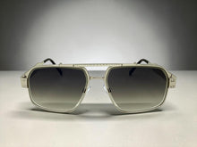 Classic Vintage Retro Luxury Hip Hop Rapper Style SUNGLASSES Square Silver Frame - Gradient Lens E2206