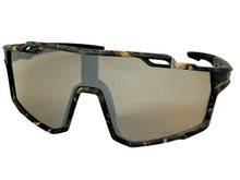 Military Tactical Hunting Fishing Wrap Around Safety SUNGLASSES Large Camouflage Frame - Brown Lens CAMO3