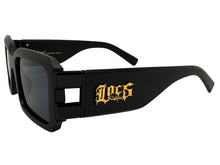 Classic Hardcore Biker Gangster Style LOCS SUNGLASSES Large Thick Matte Black Frame - Dark Lens 91336