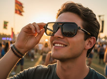 Classic Vintage Retro Luxury Hip Hop Style SUNGLASSES Square Black Frame - Dark Lens E2036