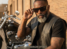 Classic Hardcore Gangster Biker Style Choppers SUNGLASSES Thick Black Frame - Brown Lens 6786