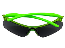 Classic Sporty Wrap Around Fishing Cycling POLARIZED Lens SUNGLASSES Semi Rimless Neon Green Frame 5124