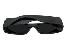 Classic Hardcore Biker Gangster Style SUNGLASSES Thick Rectangular Black Frame - Dark Lens 81019