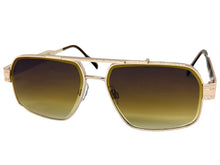 Classic Vintage Retro Luxury Hip Hop Rapper Style SUNGLASSES Square Rose Gold Frame - Honey Lens E2206