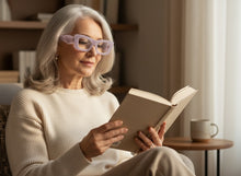Exaggerated Classic Vintage RETRO Cat Eye Style READING GLASSES READERS Purple Frame - Lens Strength +1.75