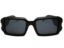 Classic Hardcore Biker Gangster Style LOCS SUNGLASSES Large Thick Matte Black Frame - Dark Lens 91336